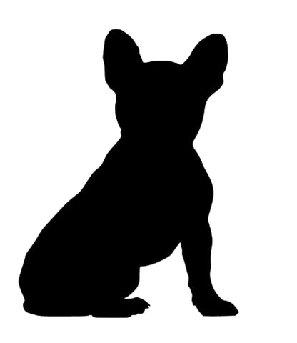 Französische Bulldogge Silhouette Autoaufkleber #25