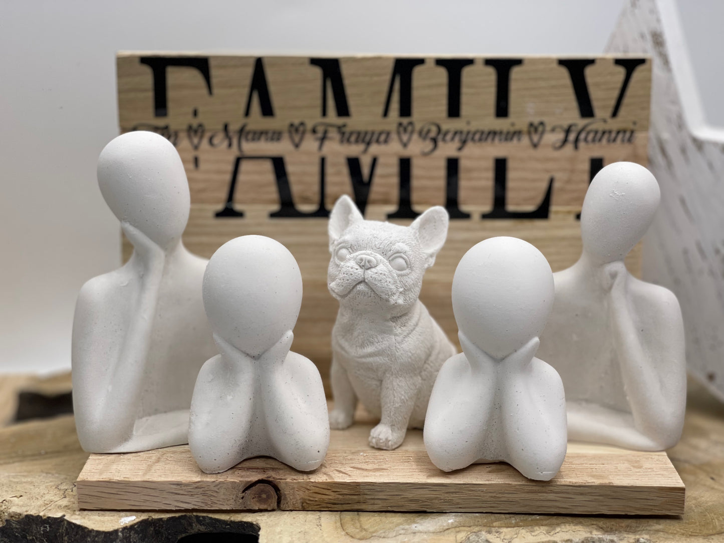 Dekoration Familie / Family mit Haustier