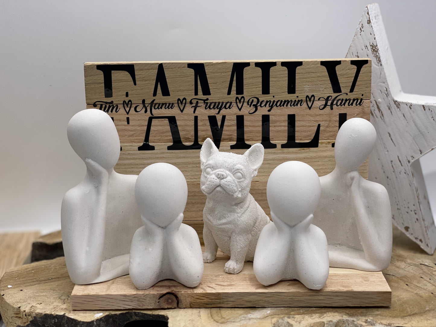 Dekoration Familie / Family mit Haustier